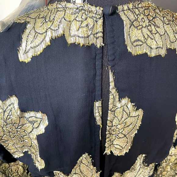 NWT Top Shop Blousy one-piece romper. Black and Gold Retails for $180 - Picture 7 of 7